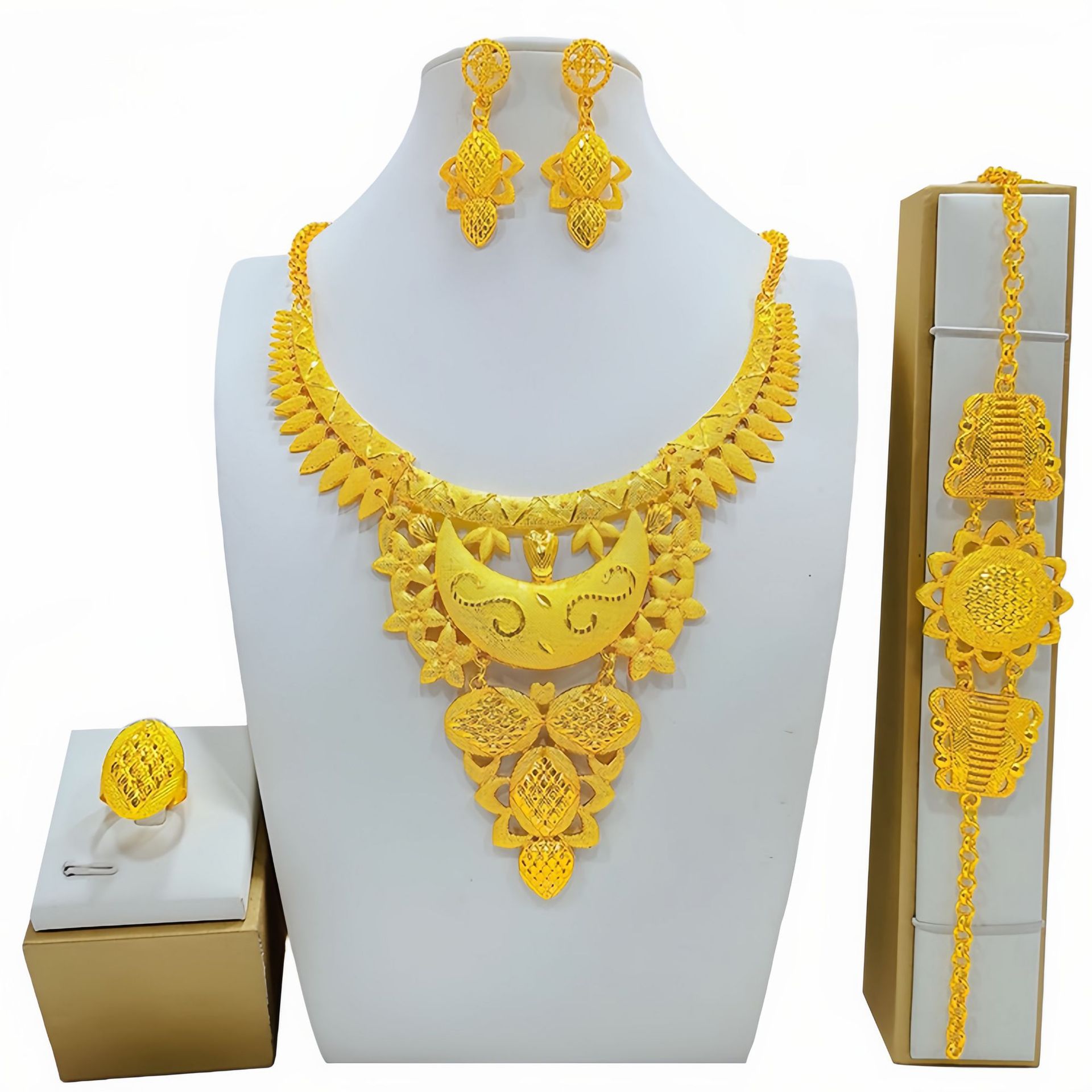 Women's Fashion All-match Jewelry Mirror Jewelry Suit